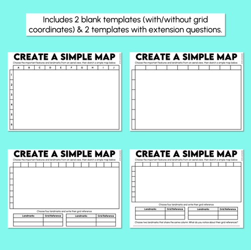 Resource preview 3 for Creating Simple Maps from an Aerial View - Labelling Features and Landmarks Templates