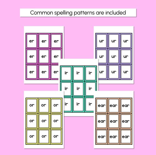 Resource preview 4 for ER R-Controlled SOUND BINGO - Ways to spell the /er/ phoneme