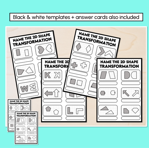 Resource preview 3 for 2D Shape Transformations - Full Size Task Cards