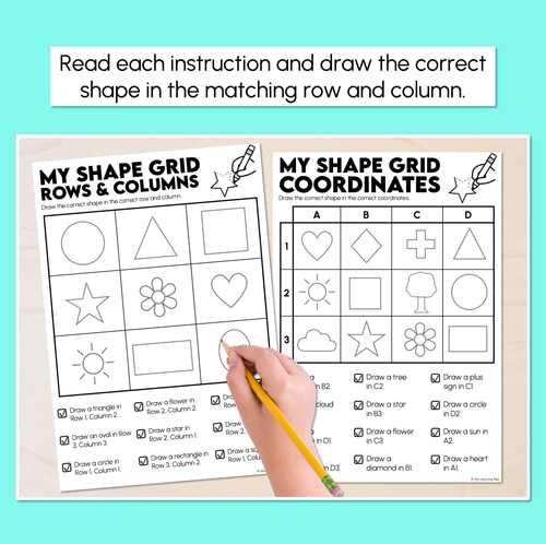 Resource preview 2 for My Shape Grid – Rows, Columns & Coordinates Worksheets