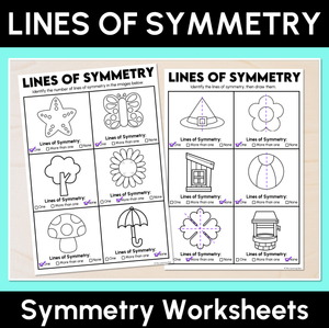 Lines of Symmetry Worksheets
