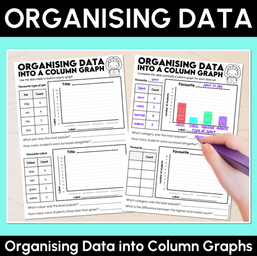 Resource preview 1 for Organising Data Into a Column Graph Worksheets