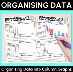 Organising Data Into a Column Graph Worksheets