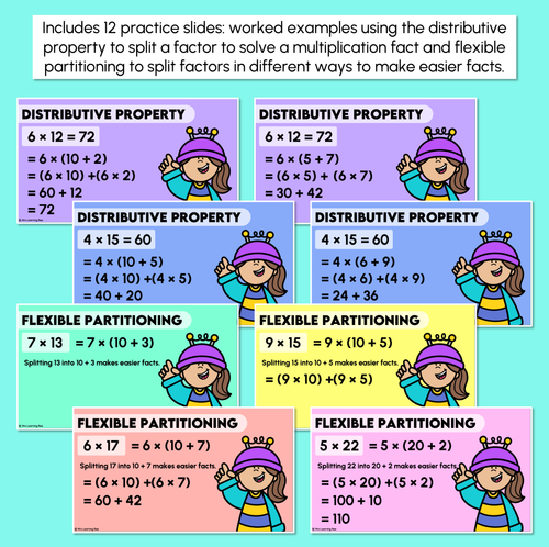Resource preview 3 for Number Properties - Distributive Property - Multiplication Properties Teaching Slides