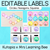 1 for Editable Labels - Circles, Hexagons & Squares - Watercolour Rainbow Classroom Decor - The Kutopia Collection