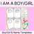 1 for Start of Kindergarten Writing Templates - I am a boy / I am a girl / My name is