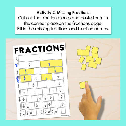 Resource preview 3 for Fractions, Decimals & Percentages – Cut & Paste Sorting Activities
