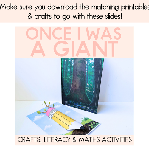 Resource preview 6 for Once I was a Giant Editable Slides - Differentiated Writing, Maths and Design Prompts - Book Week 2026