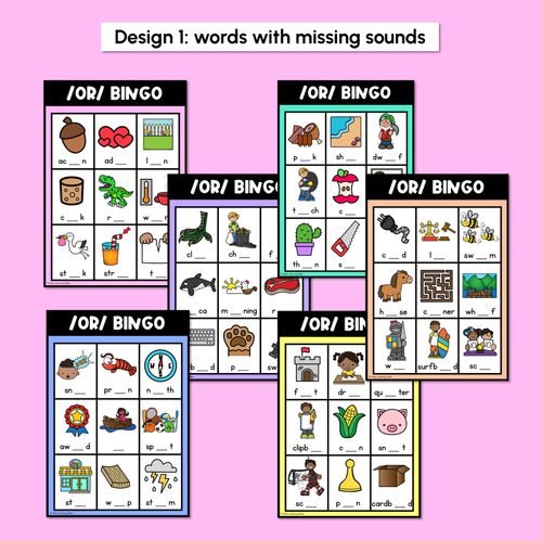 Resource preview 2 for OR R-Controlled SOUND BINGO - Ways to spell the /or/ phoneme