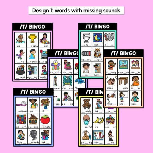 Resource preview 2 for T SOUND BINGO - Ways to spell the /t/ phoneme
