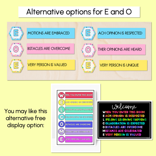 Resource preview 3 for Welcome Acrostic Door Display- The Kasey Rainbow Collection