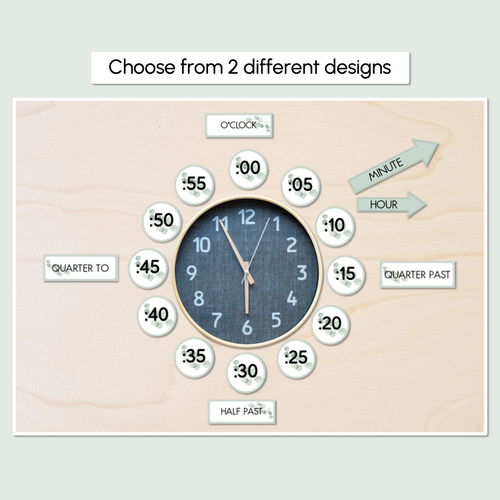 Resource preview 2 for Clock Display - The Eucalyptus Edit - Eucalyptus Classroom Decor