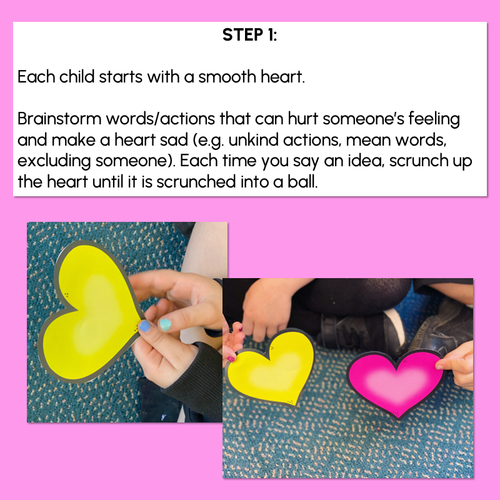 Resource preview 2 for Wrinkled Hearts Kindness Activity