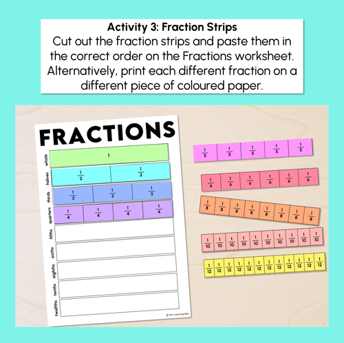 Resource preview 4 for Fractions, Decimals & Percentages – Cut & Paste Sorting Activities