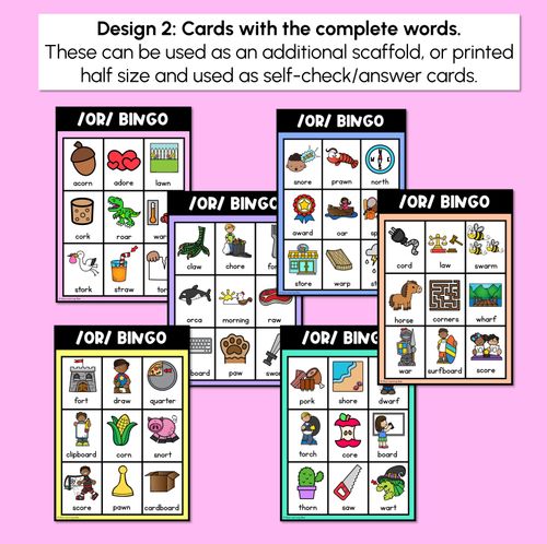 Resource preview 3 for OR R-Controlled SOUND BINGO - Ways to spell the /or/ phoneme