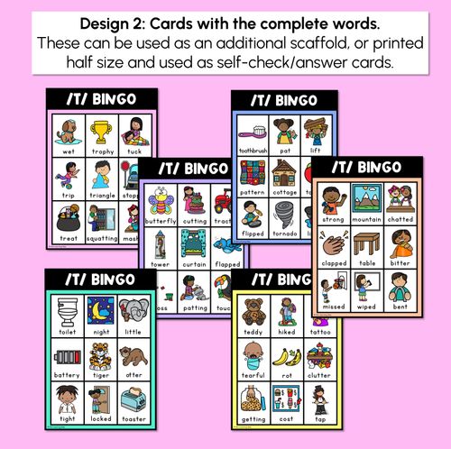 Resource preview 3 for T SOUND BINGO - Ways to spell the /t/ phoneme