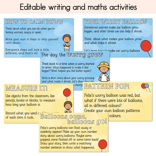 Resource preview 2 for Don't Worry Felix Writing, Maths & Design Prompt Editable Slides - Book Week 2025