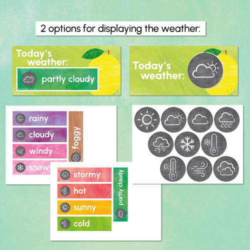 Resource preview 3 for Calendar & Weather Display - The Tutti Frutti Collection - Colourful Classroom Decor