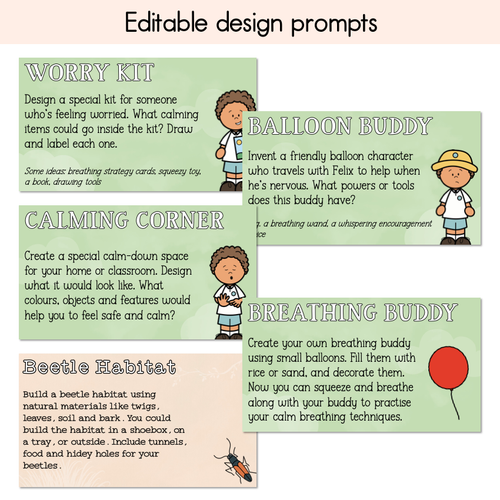 Resource preview 3 for Don't Worry Felix Writing, Maths & Design Prompt Editable Slides - Book Week 2025