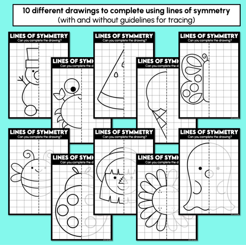 Resource preview 2 for Lines of Symmetry - Drawing Templates