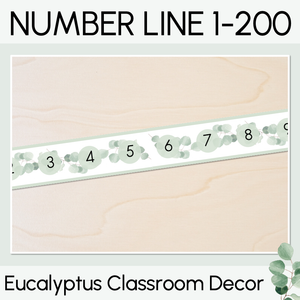 0-200 Number Line Display - The Eucalyptus Edit - Eucalyptus Classroom Decor