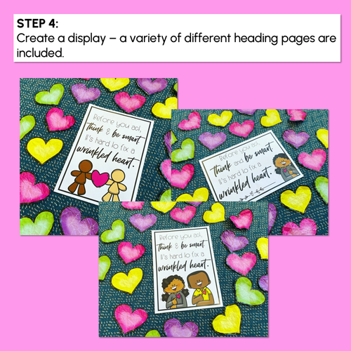 Resource preview 4 for Wrinkled Hearts Kindness Activity