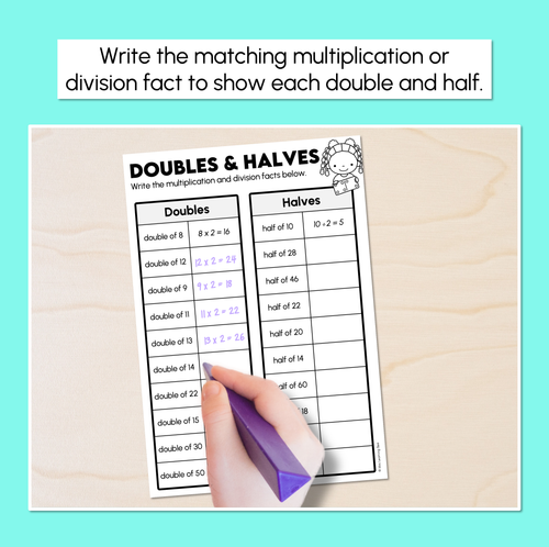 Resource preview 2 for Doubles & Halves - Doubles & Halves Worksheets