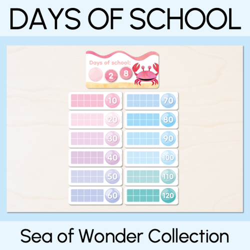 Resource preview 1 for Days of School Display - The Sea of Wonder Collection - Calming Classroom Decor
