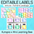 1 for A4 & A5 Portrait & Landscape Editable Labels - Watercolour Rainbow Classroom Decor - The Kutopia Collection