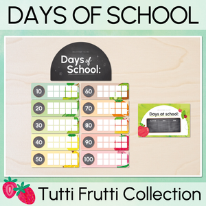 Days of School Display - The Tutti Frutti Collection - Colourful Classroom Decor
