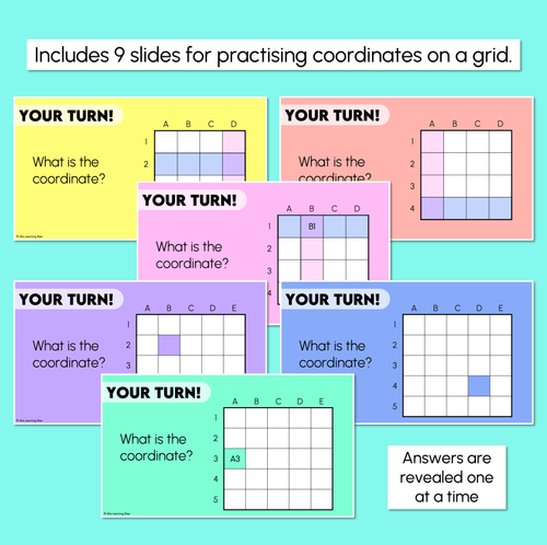Resource preview 3 for Letter-Number Grids - Locating Positions (Coordinates) - Digital Slides