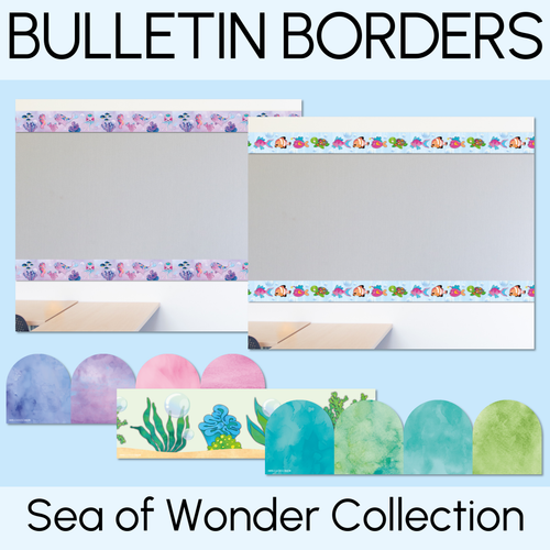 Resource preview 1 for Bulletin Borders - The Sea of Wonder Collection - Calming Classroom Decor