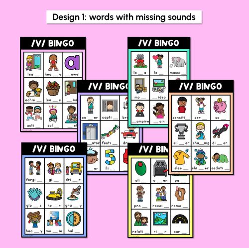Resource preview 2 for V SOUND BINGO - Ways to spell the /v/ phoneme