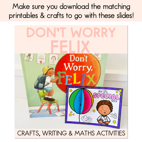 Resource preview 5 for Don't Worry Felix Writing, Maths & Design Prompt Editable Slides - Book Week 2025
