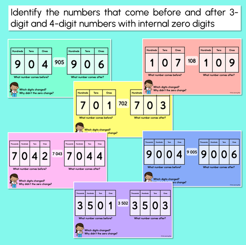 Resource preview 3 for Internal Zero Digits in 3-Digit & 4-Digit Numbers - Digital Slide