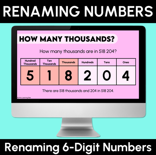 Resource preview 1 for Renaming 6-Digit Numbers - Digital Slides