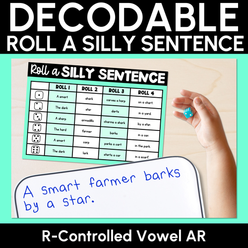 Resource preview 3 for Roll a Silly Sentence R-Controlled Vowel Bundle