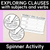1 for Exploring Clauses with Subject & Verbs - Spinner Activity