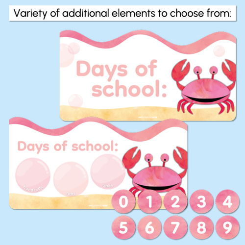 Resource preview 3 for Days of School Display - The Sea of Wonder Collection - Calming Classroom Decor