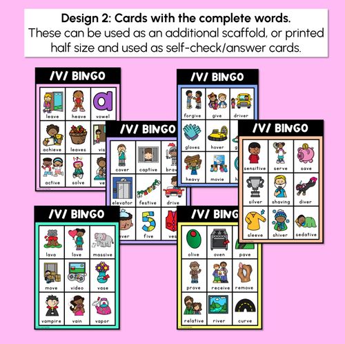Resource preview 3 for V SOUND BINGO - Ways to spell the /v/ phoneme