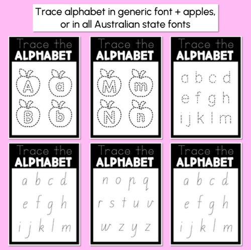 Resource preview 3 for FINE MOTOR KINDERGARTEN ACTIVITIES - Alphabet & Number Tracing Printables