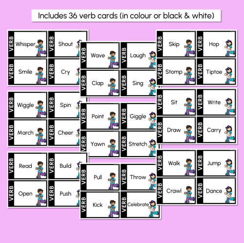 Resource preview 3 for Adverb Act - Verbs & Adverbs Game