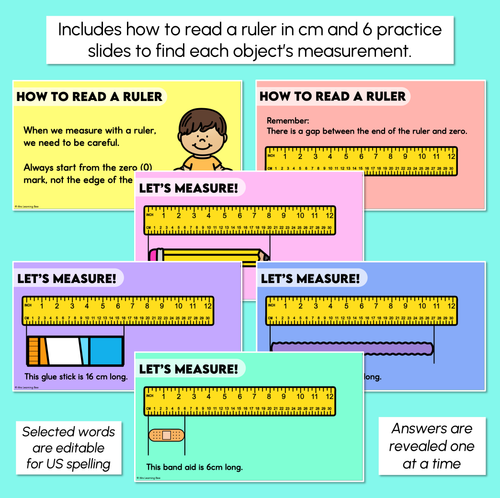 Resource preview 3 for Measuring Length with Centimetres - Measuring Length with Formal Units Digital Slide