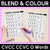 10 for Blend & Colour - CVC CVCC CCVC Words Blending Worksheets Bundle