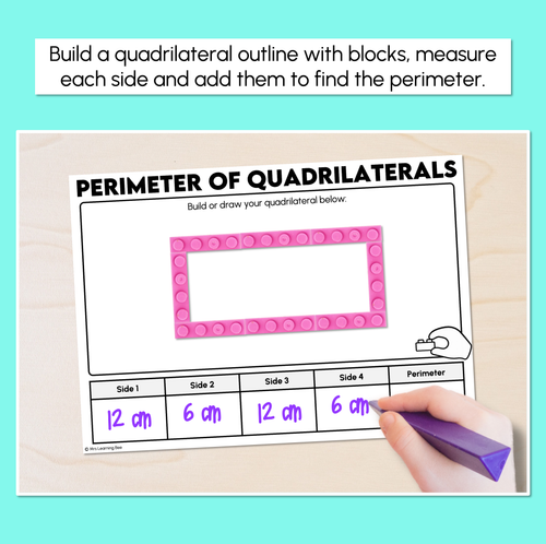 Resource preview 2 for Measuring Perimeters of Quadrilaterals - Building Blocks Activity