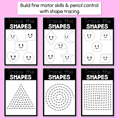 Resource preview 4 for FINE MOTOR KINDERGARTEN ACTIVITIES - Alphabet & Number Tracing Printables