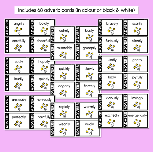 Resource preview 4 for Adverb Act - Verbs & Adverbs Game