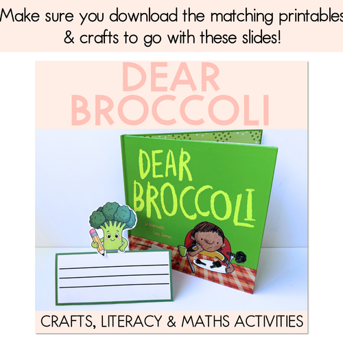 Resource preview 6 for Dear Broccoli Editable Slides - Differentiated Writing, Maths and Design Prompts - Book Week 2026