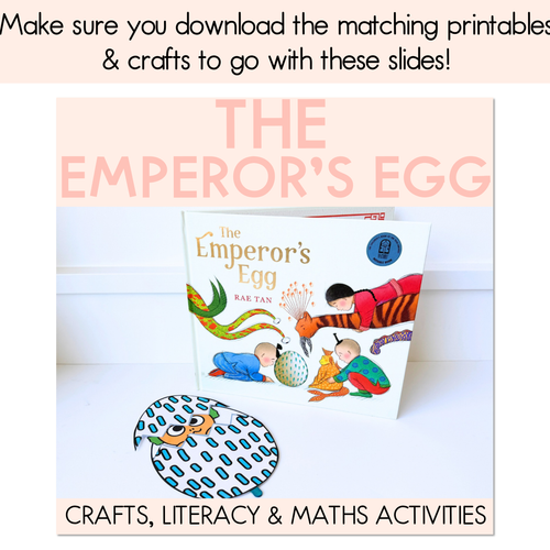 Resource preview 6 for The Emperor's Egg Editable Slides - Differentiated Writing, Maths and Design Prompts - Book Week 2026