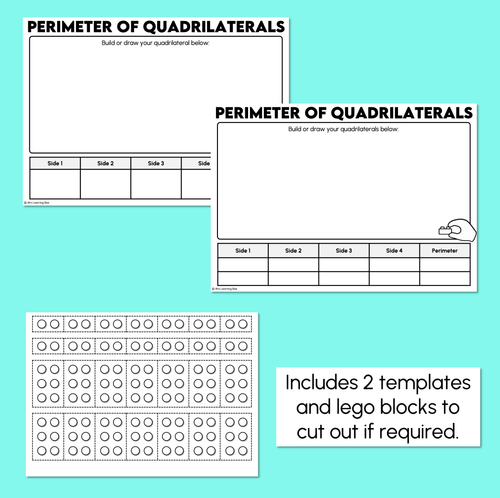 Resource preview 3 for Measuring Perimeters of Quadrilaterals - Building Blocks Activity